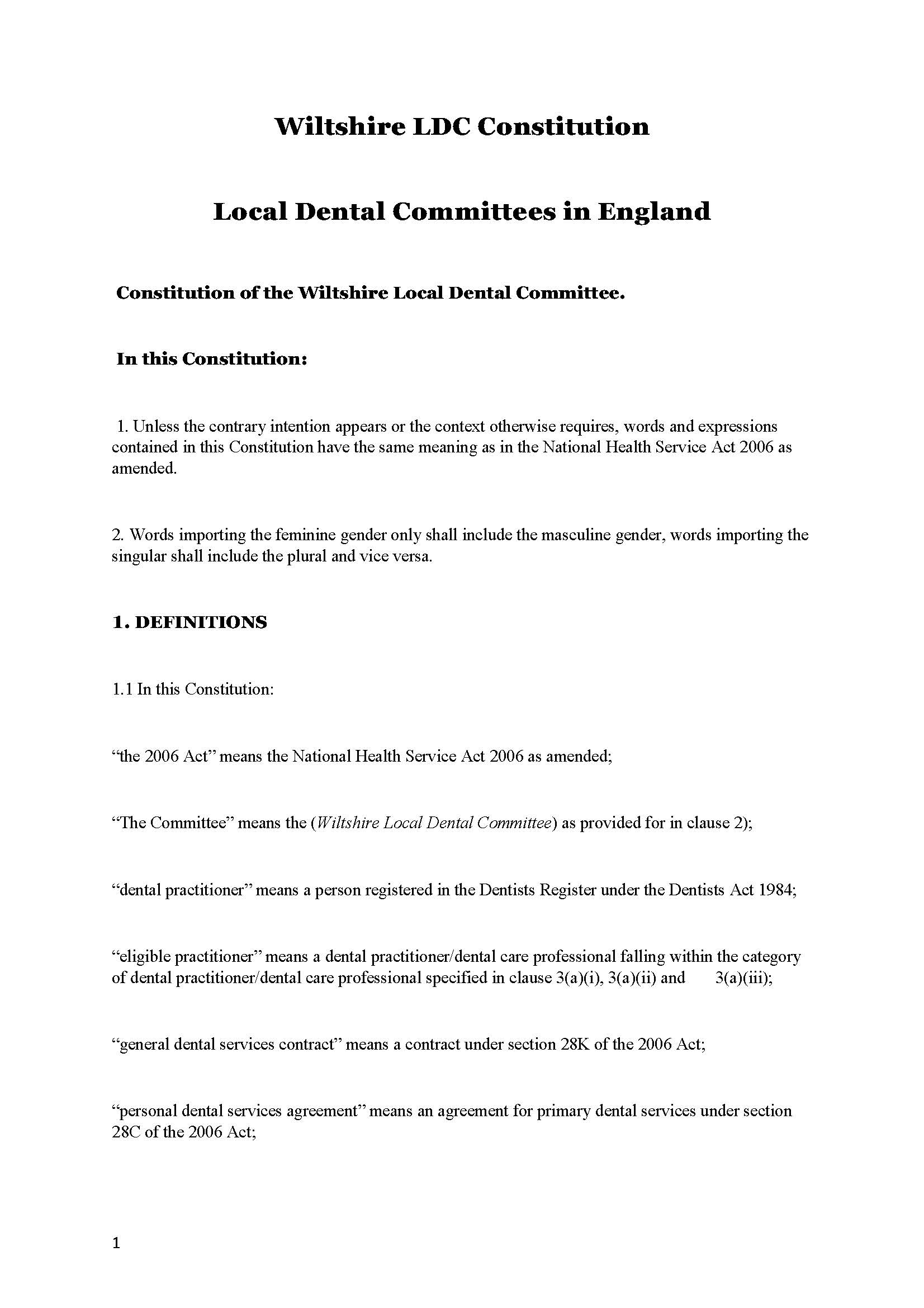 wiltshire ldc constitution